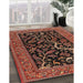 Machine Washable Traditional Rust Pink Rug in a Family Room, wshtr4624