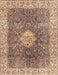 Machine Washable Traditional Brown Rug, wshtr4625