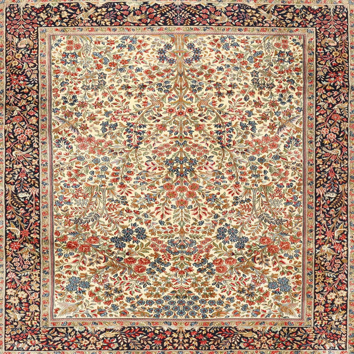 Square Traditional Sienna Brown Persian Rug, tr4626