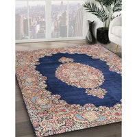 Traditional Tan Brown Medallion Rug, tr4627