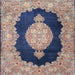 Square Traditional Tan Brown Medallion Rug, tr4627