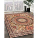 Traditional Sandy Brown Medallion Rug in Family Room, tr4629