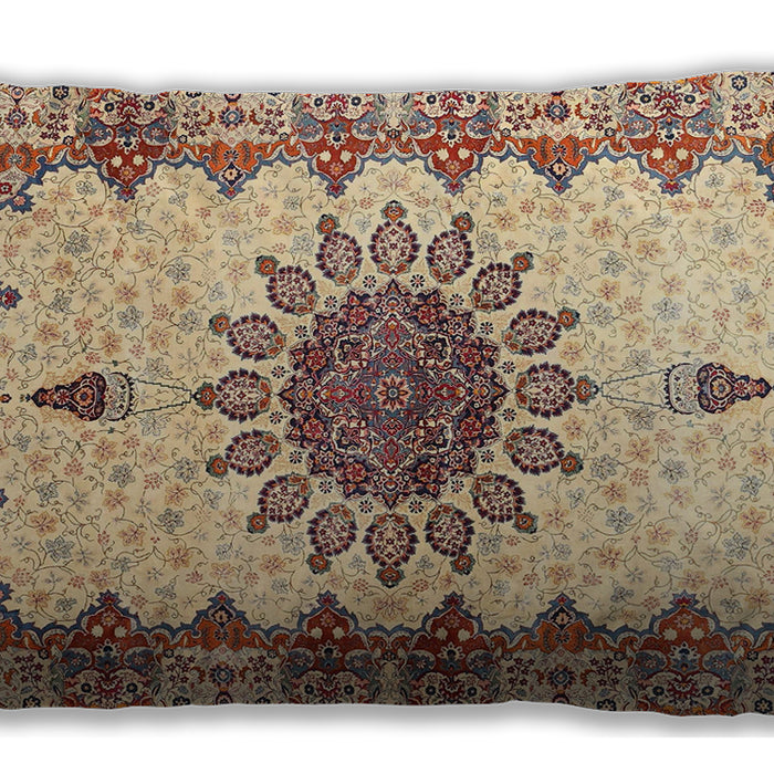 Traditional Classic Rectangular Sienna Brown Lumbar Throw Pillow, 13 inch by 19 inch, lbtr4631