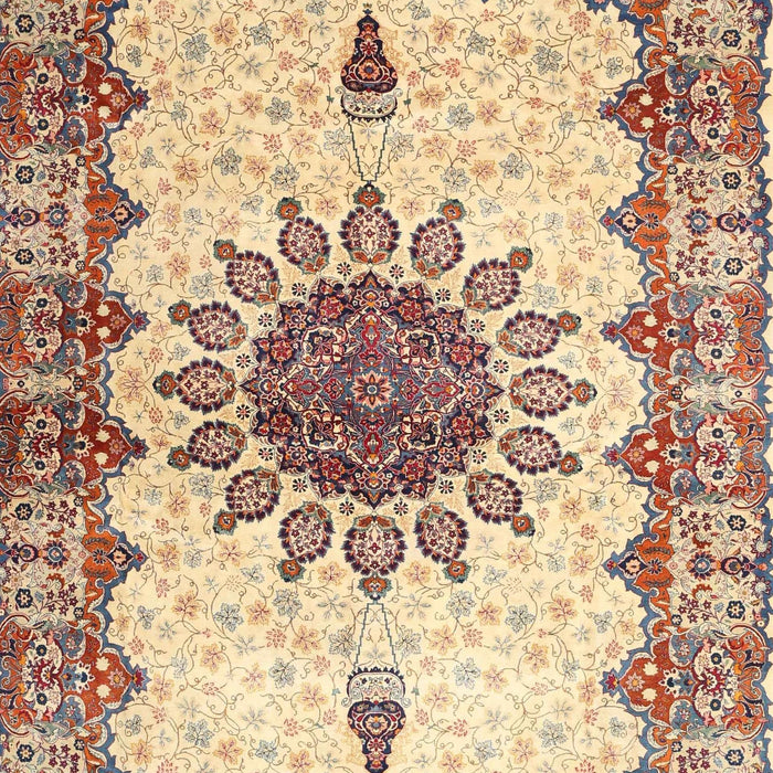 Traditional Sienna Brown Medallion Rug, tr4631