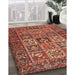 Machine Washable Traditional Tomato Red Rug in a Family Room, wshtr4632