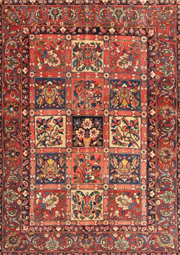 Machine Washable Traditional Tomato Red Rug, wshtr4632