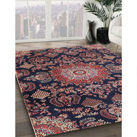 Traditional Purple Lily Purple Medallion Rug, tr4633