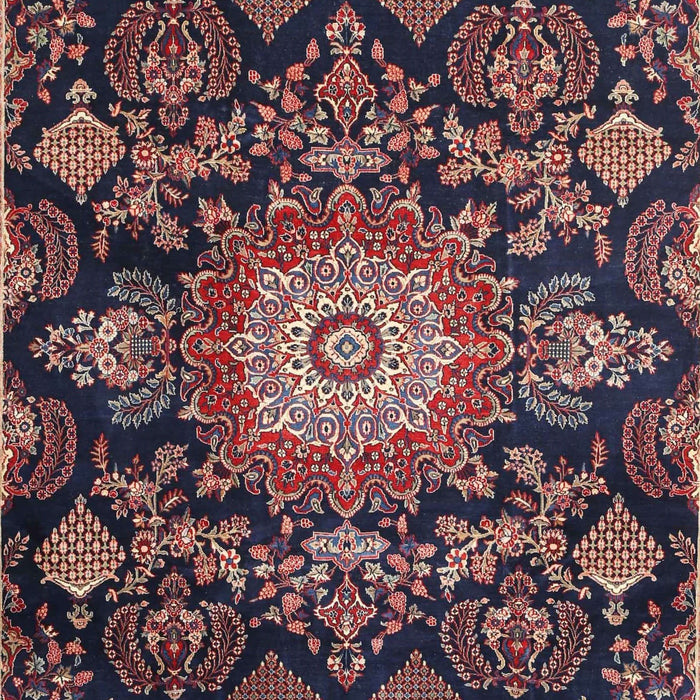 Traditional Purple Lily Purple Medallion Rug, tr4633