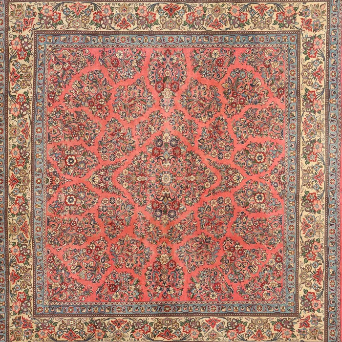 Machine Washable Traditional Light Copper Gold Rug, wshtr4634