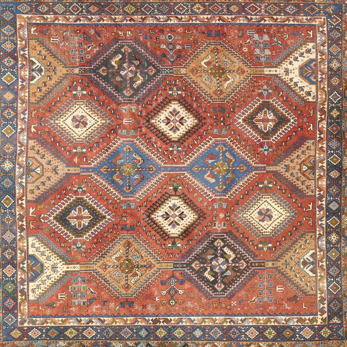 Square Traditional Camel Brown Persian Rug, tr4635