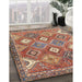 Traditional Camel Brown Persian Rug in Family Room, tr4635