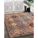 Traditional Chestnut Brown Persian Rug in Family Room, tr4636
