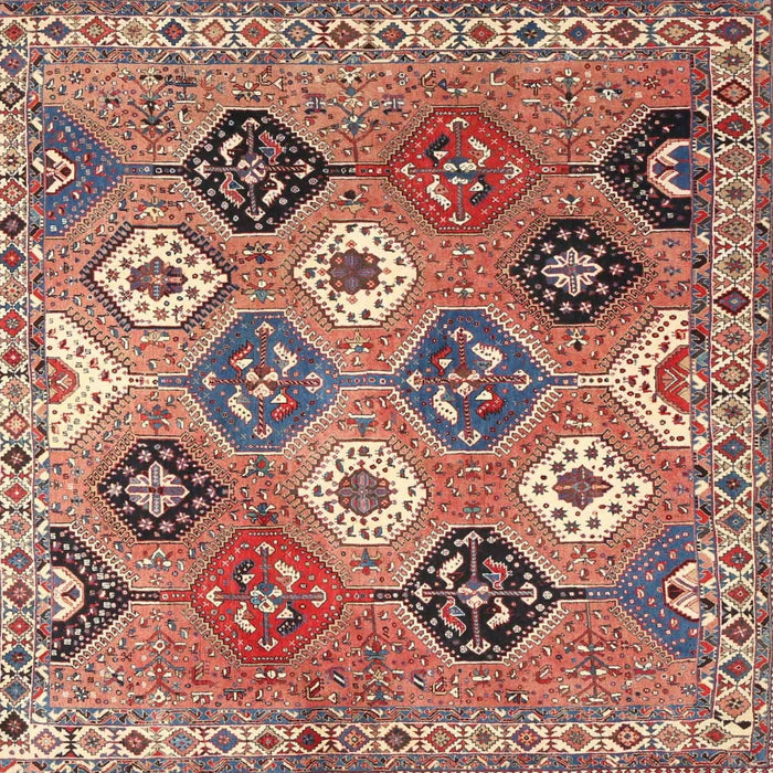 Square Traditional Brown Red Persian Rug, tr4637