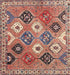 Machine Washable Traditional Brown Red Rug, wshtr4637