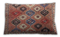Traditional Classic Rectangular Brown Red Lumbar Throw Pillow, 13 inch by 19 inch, lbtr4637