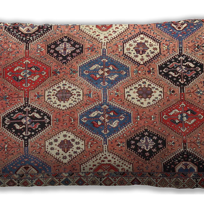 Traditional Classic Rectangular Brown Red Lumbar Throw Pillow, 13 inch by 19 inch, lbtr4637