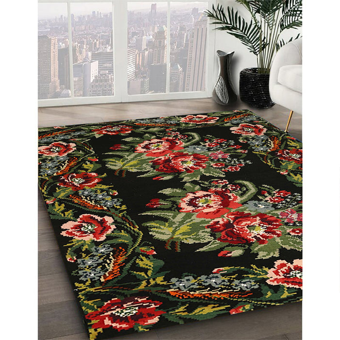 Machine Washable Traditional Night Red Rug in a Family Room, wshtr463