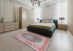 Machine Washable Traditional Chestnut Brown Rug in a Bedroom, wshtr4640