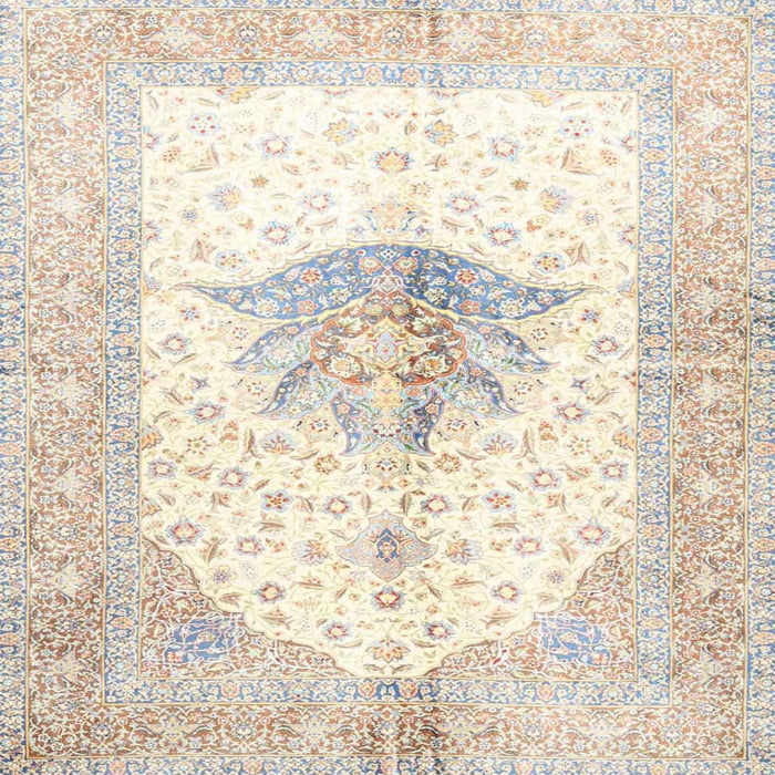 Square Traditional Tan Brown Persian Rug, tr4644