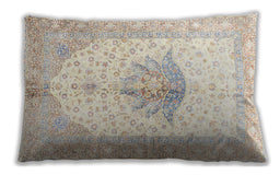 Traditional Classic Rectangular Tan Brown Lumbar Throw Pillow, 13 inch by 19 inch, lbtr4644