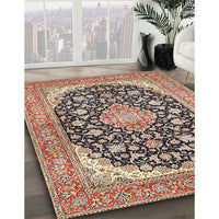 Traditional Brown Medallion Rug, tr4645