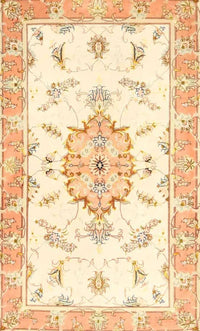 Machine Washable Traditional Gold Rug, wshtr4646