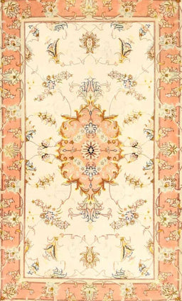 Machine Washable Traditional Gold Rug, wshtr4646