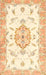 Traditional Golden Blonde Gold Medallion Rug, tr4646