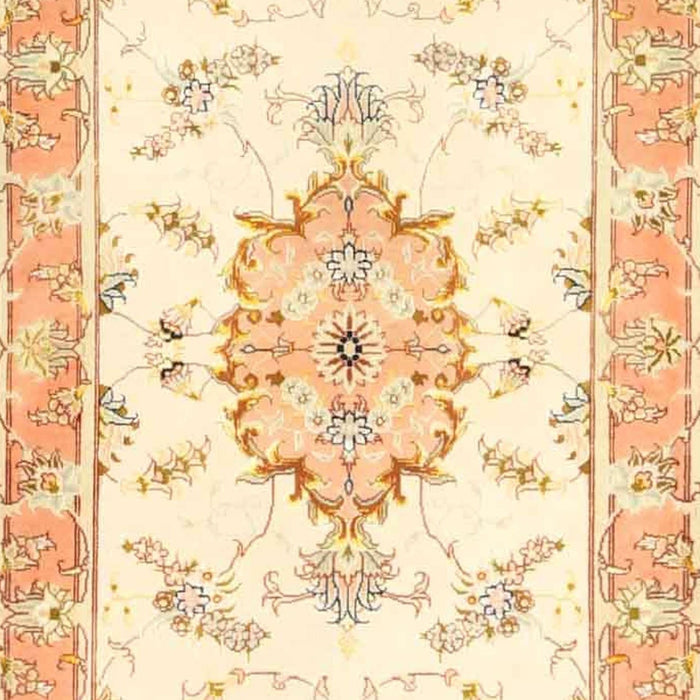 Traditional Golden Blonde Gold Medallion Rug, tr4646