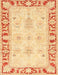 Machine Washable Traditional Indian Saffron Orange Rug, wshtr4647