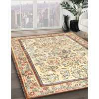 Traditional Khaki Gold Persian Rug, tr4648