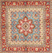 Machine Washable Traditional Red Rug, wshtr4649