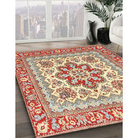 Traditional Brown Medallion Rug, tr4650