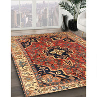 Traditional Fire Brick Red Oriental Rug, tr4651