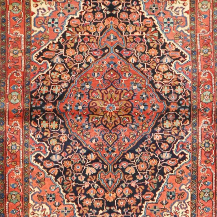 Traditional Sunrise Orange Medallion Rug, tr4652