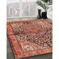 Traditional Sunrise Orange Medallion Rug, tr4652