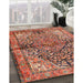 Machine Washable Traditional Sunrise Orange Rug in a Family Room, wshtr4652