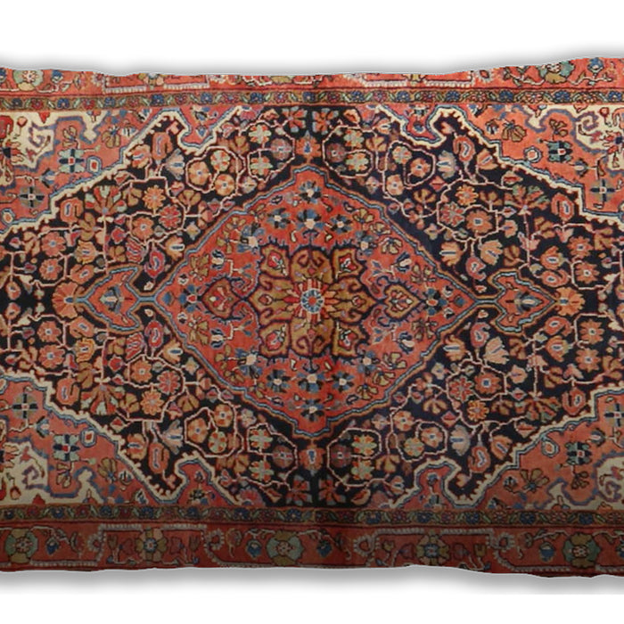 Traditional Classic Rectangular Sunrise Orange Lumbar Throw Pillow, 13 inch by 19 inch, lbtr4652