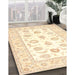 Traditional Golden Blonde Gold Oriental Rug in Family Room, tr4654