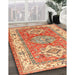 Traditional Red Geometric Rug in Family Room, tr4656