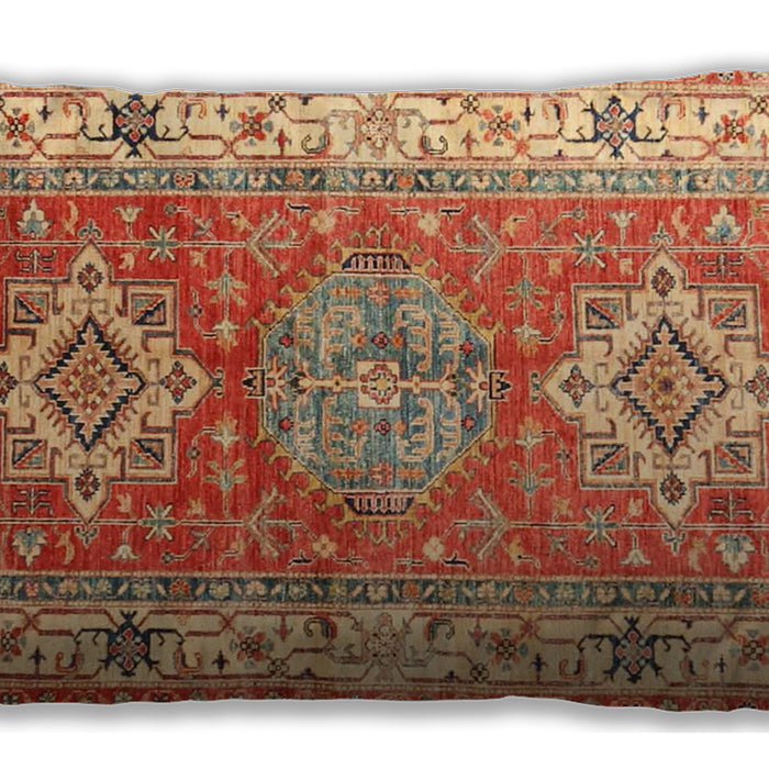 Traditional Classic Rectangular Red Lumbar Throw Pillow, 13 inch by 19 inch, lbtr4656