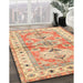 Traditional Orange Geometric Rug in Family Room, tr4657