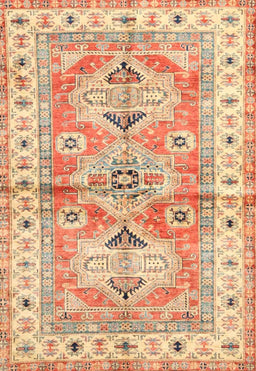 Machine Washable Traditional Orange Rug, wshtr4657