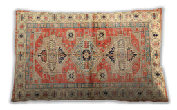 Traditional Classic Rectangular Orange Lumbar Throw Pillow, 13 inch by 19 inch, lbtr4657