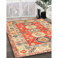 Traditional Red Geometric Rug, tr4658