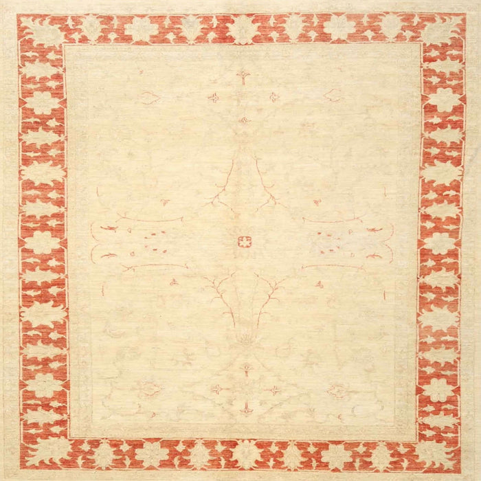 Square Traditional Sun Yellow Oriental Rug, tr4659