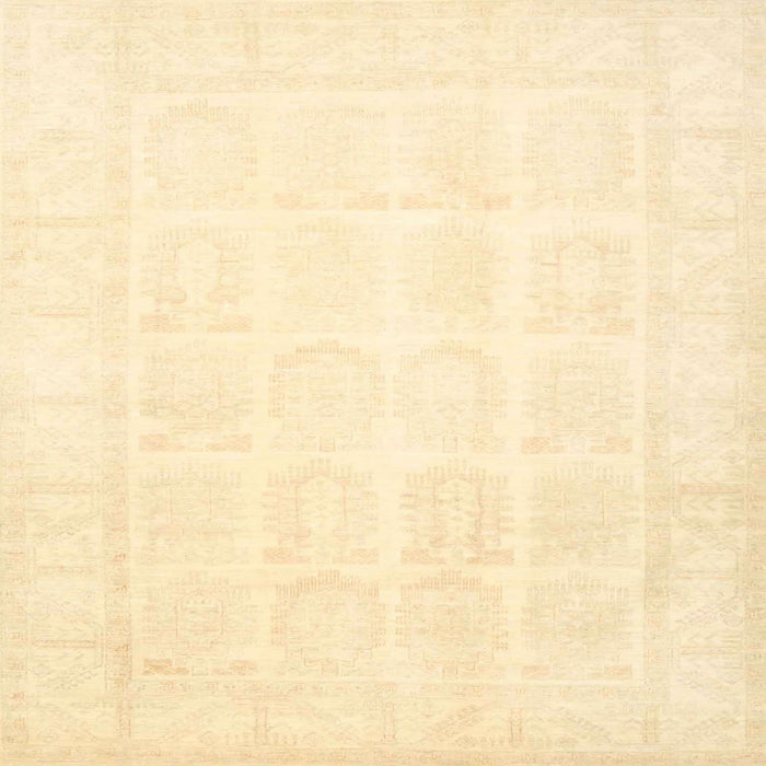 Square Traditional Khaki Gold Persian Rug, tr4660