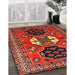 Machine Washable Traditional Sienna Brown Rug in a Family Room, wshtr4661