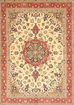 Machine Washable Traditional Chocolate Brown Rug, wshtr4663