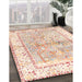 Machine Washable Traditional Tangerine Pink Rug in a Family Room, wshtr4665